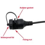 Cable de extensión para salpicadero de coche, barco o yate (macho a hembra, 1 m), con conexión de datos y carga AMAF., USB3.0 - Imagen 3