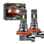 2 unidades/paquete de faros delanteros para coche de haz enfocado de 6500K, listos para usar, con ventilador., Z08 H11