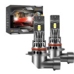 2 unidades/paquete de faros delanteros para coche de haz enfocado de 6500K, listos para usar, con ventilador., Z08 9005