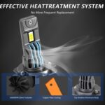 2 unidades/paquete de faros delanteros para coche de haz enfocado de 6500K, listos para usar, con ventilador., Z08 H11 - Imagen 6