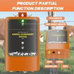 TYN10 Solar-Powered Livestock Electric Fence Charger Pulse Electric Fence Energizer, EU Plug - Imagen 4