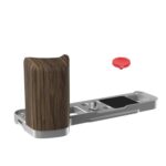 Empuñadura en forma de L Flymile para cámara Fujifilm X100VI con soporte para reposapulgar de zapata fría, For Fujifilm X100VI Silver Walnut