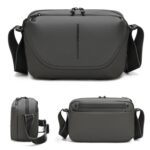 Bolso bandolera QISEMIAN todo en uno para fotografía de hombre con compartimento extraíble para cámara y soporte para trípode. - Imagen 3