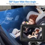 Monitor de bebé para coche de 4,3 pulgadas, HD 1080P, con cámara de visión nocturna infrarroja., With USB - Imagen 3