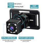 Monitor de bebé para coche de 4,3 pulgadas, HD 1080P, con cámara de visión nocturna infrarroja., With USB - Imagen 6