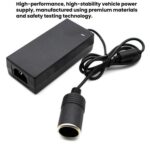 Adaptador de corriente de 12 V 5 A para portavasos de coche y convertidor de corriente para aspiradora, US Plug - Imagen 2
