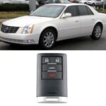 Carcasa para llave remota de coche Cadillac con hoja de llave en blanco para sedán, 3+1 Buttons - Imagen 4