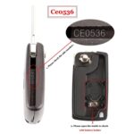 Carcasa para llave remota de coche Peugeot de 2 botones - Imagen 3