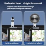 Base giratoria para soporte de teléfono en consola central de coche, compatible con Tesla, BYD, NIO y otras pantallas de vehículos de nueva energía., Base+Magnetic Mount - Imagen 2