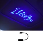G-301 Luz ambiental de proyección universal para interior de coche, USB, luz decorativa de alto brillo, I LOVE YOU Blue