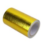 Cinta aislante térmica de papel de aluminio para colector de admisión de motor de automóvil y turbocompresor, 10x500cm Gold