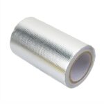 Cinta aislante térmica de papel de aluminio para colector de admisión de motor de automóvil y turbocompresor, 10x500cm Silver