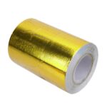 Cinta aislante térmica de papel de aluminio para colector de admisión de motor de automóvil y turbocompresor, 10x1000cm Gold