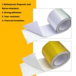 Cinta aislante térmica de papel de aluminio para colector de admisión de motor de automóvil y turbocompresor, 5x1000cm Gold - Imagen 3