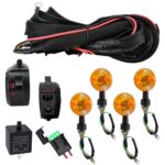 Motorcycle/ATV Turn Signal Kit With Wiring Harness Relay Indicator Lights And Horn Set - Imagen 2