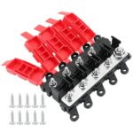 Portafusibles de horquilla de salida múltiple de 200 A para modificación automotriz, 1 Input 4 Outputs