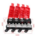 Portafusibles de horquilla de salida múltiple de 200 A para modificación automotriz, 1 Input 5 Outputs - Imagen 2