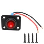 Interruptor de panel marino redondo impermeable con luz LED, 1 Button Red