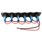 Interruptor de panel marino redondo impermeable con luz LED, 6 Button Green - Imagen 3