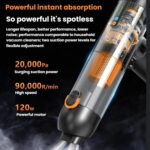 Aspiradora compacta portátil para coche 4 en 1, de alta potencia y doble función: aspiración y soplado., 20000pa - Imagen 3