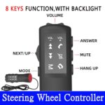 Botones/manija de control multifunción para volante de automóvil, específicamente para pantallas grandes de Android., A3001 White Backlight - Imagen 4