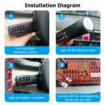 Botones/manija de control multifunción para volante de automóvil, específicamente para pantallas grandes de Android., A3001 Blue Backlight - Imagen 6