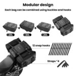 Bolsa de asiento trasero modular de gran capacidad para motocicleta WEST BIKING, 30L - Imagen 5