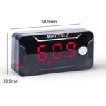 Medidor de tiempo, voltaje y temperatura impermeable de dos cables para patinete eléctrico/motocicleta de 8-150 V - Imagen 3