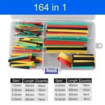 Kit de envoltura termorretráctil para tubos termorresistentes, 164 in 1