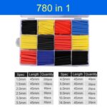 Kit de envoltura termorretráctil para tubos termorresistentes, 780 in 1