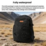 Mochila para cámara Cwatcun D248 mediana, impermeable y de alta capacidad para cámaras DSLR y cámaras digitales. - Imagen 3