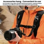 Mochila para cámara Cwatcun D248 mediana, impermeable y de alta capacidad para cámaras DSLR y cámaras digitales. - Imagen 4