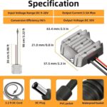 Convertidor de potencia CC de 12V/24V a 30V 3.5A, With 1M DC Cable - Imagen 4