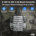 Convertidor de potencia CC de 12V/24V a 30V 3.5A, With 1M DC Cable + Fuse - Imagen 5
