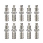 Adaptador de trípode de eje central de 1/4 a 3/8 de pulgada para cámara, 10pcs E7