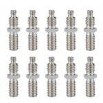 Adaptador de trípode de eje central de 1/4 a 3/8 de pulgada para cámara, 10pcs E8