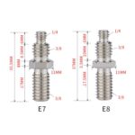 Adaptador de trípode de eje central de 1/4 a 3/8 de pulgada para cámara, 10pcs E8 - Imagen 4