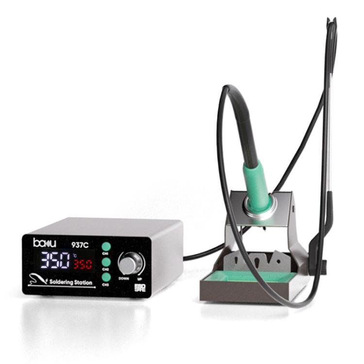 TBD0606683801.jpg Estación de soldadura LCD BAKU BA-937C de 120 W, kit de soldador eléctrico termostático con 3 canales de temperatura preestablecidos, 110V US Plug - Imagen 1
