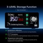Estación de soldadura LCD BAKU BA-937C de 120 W, kit de soldador eléctrico termostático con 3 canales de temperatura preestablecidos, 110V US Plug - Imagen 4