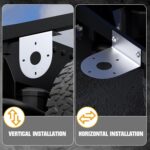 Soporte de acero inoxidable para luces LED para camiones, chasis modificado de vehículos, base de luz, 2pcs - Imagen 4