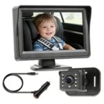 Monitor para el asiento trasero del cochecito de bebé con pantalla IPS de 4,3 pulgadas y resolución 480p