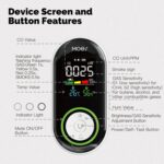 Sensor de alarma de monitoreo de temperatura y humedad para detector de monóxido de carbono MOES, 5 In 1 Gas+Smoke US Plug - Imagen 4