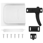 Kit de cubierta protectora de panel resistente a los rayos UV para cerradura de puerta de RV, White + Screen Door Lock Right
