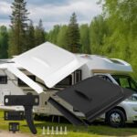 Kit de cubierta protectora de panel resistente a los rayos UV para cerradura de puerta de RV, White + Screen Door Lock Right - Imagen 8