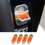 Paquete de 2 fundas para cerraduras de puertas de coche, clips de silicona, almohadillas amortiguadoras para reducción de ruido y anticolisión., 4pcs