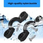 10 unidades de hebillas elásticas tipo C para kayak con tornillos, clip de fijación para cubierta, Humplock, accesorios para canoa - Imagen 3
