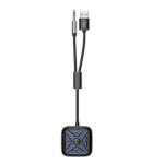Adaptador de audio inalámbrico para coche W21 AUX con receptor Bluetooth 5.3 para llamadas manos libres y función manos libres.