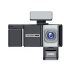 Grabadora de vídeo para coche con visión nocturna infrarroja de alta definición 1080p y DVR para coche., Front + Left + Right Lenses
