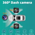 Grabadora de vídeo para coche con visión nocturna infrarroja de alta definición 1080p y DVR para coche., Front + Left + Right Lenses - Imagen 5