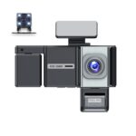 Grabadora de vídeo para coche con visión nocturna infrarroja de alta definición 1080p y DVR para coche., Front + Left + Right + Rear Lenses, WIFI Connectivity
